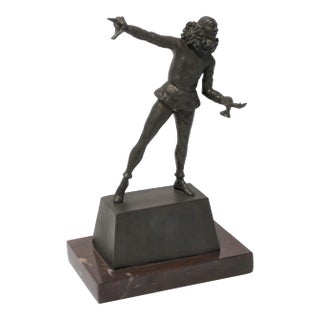 Harlequin Sculpture Art Deco 1920s For Sale