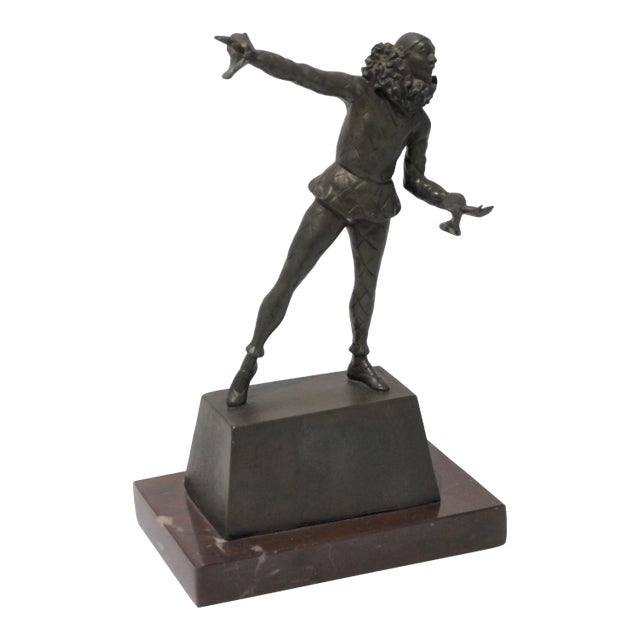 Harlequin Sculpture Art Deco 1920s For Sale