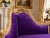 Late 20th Century Late20C Artisan Louis XVI Gold Purple Beech Settee For Sale - Image 5 of 10
