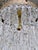 Metal Vintage Tiered Crystal Upside Down Chandelier With Ornate Brass Crown For Sale - Image 7 of 8