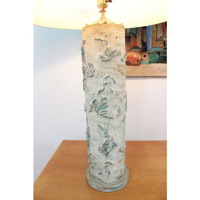 Mid Century Modern Wall Paper Roll Lamp With Shade Chairish