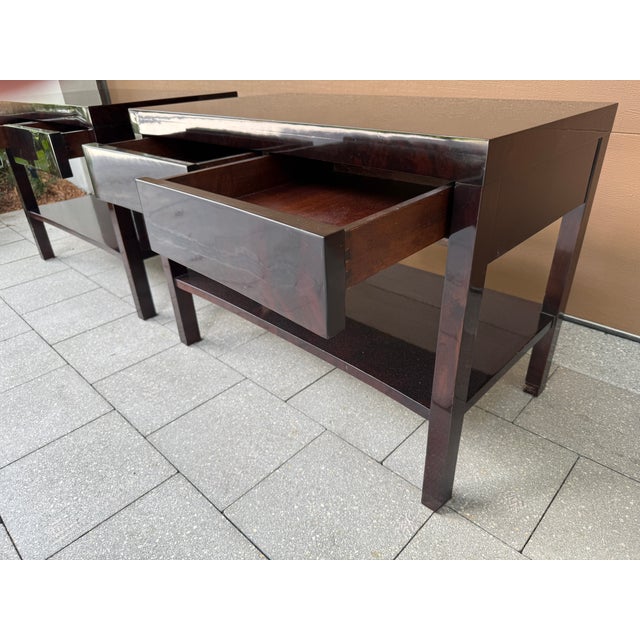 Mid-Century Modern Contemporary Set of Night Tables For Sale - Image 3 of 5