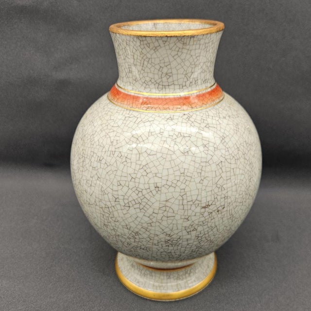 Crackle Ceramic Vase from Royal Copenhagen, Denmark, 1930s For Sale - Image 9 of 9