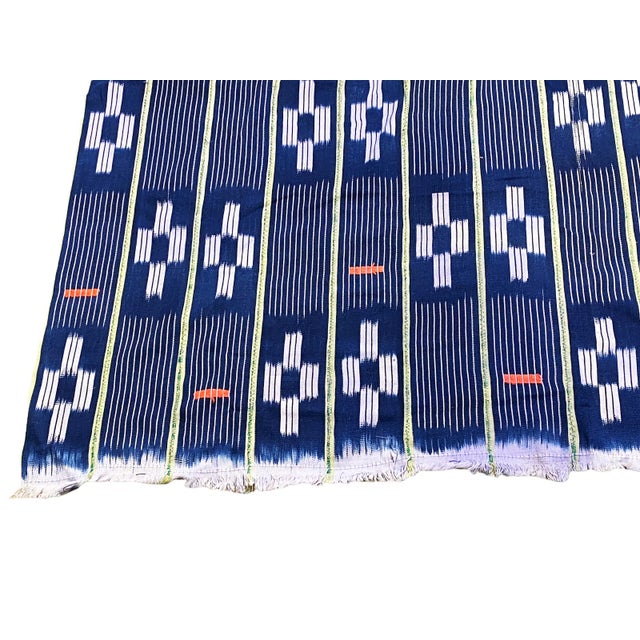 1990s African Vintage Baule /Baoulé Indigo Cloth/Textile For Sale - Image 11 of 12