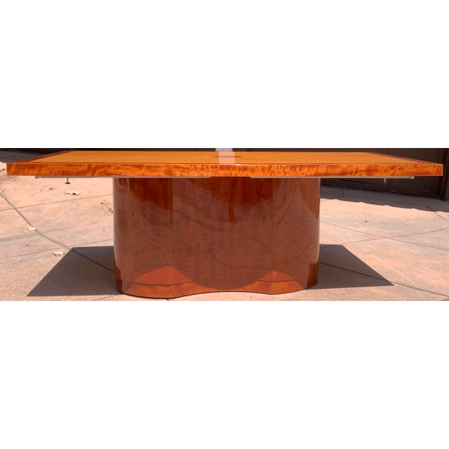 Art Deco Style Wood Dining Table For Sale - Image 11 of 15