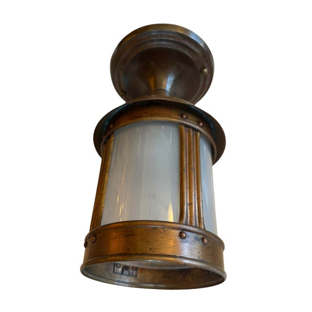 Metal Mid 20th Century Copper Ceiling Flushmount Lanterns For Sale - Image 7 of 7