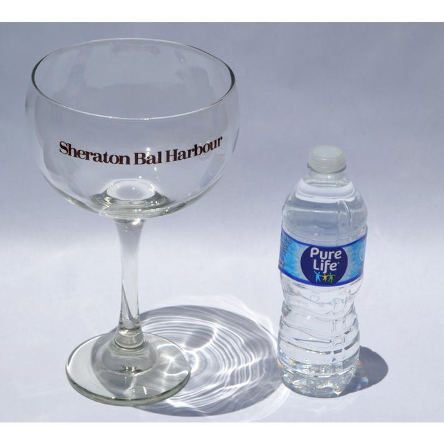 Vintage Wine Glass Stemware Oversized Goblet Sheraton Bal Harbour Champagne 10 Inches For Sale - Image 10 of 10