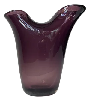 Purple Murano Glass Vase in the style of Fulvio Bianconi for Venini, 1950s