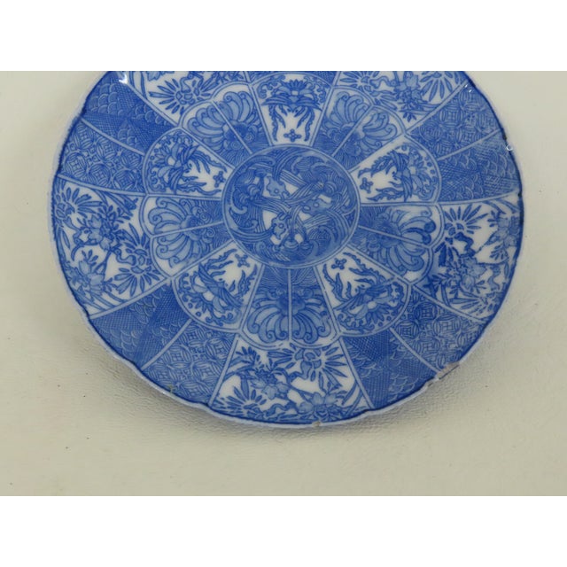 Chinese Porcelain Saucer Blue and White Small Plate Kraak Style Dish 4526b For Sale - Image 4 of 15