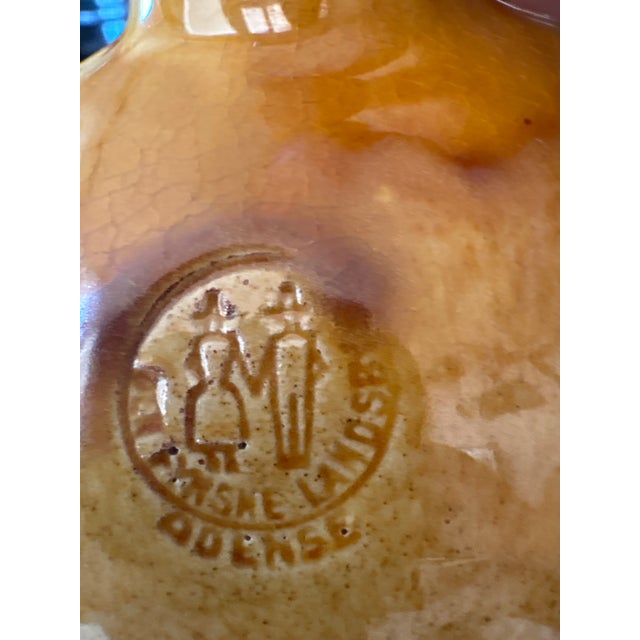 Mid 20th Century Mid 20th Century Danish Studio Pottery Vessel – Fynske Landsby Odense, Sculptural Tripod Form For Sale - Image 5 of 10