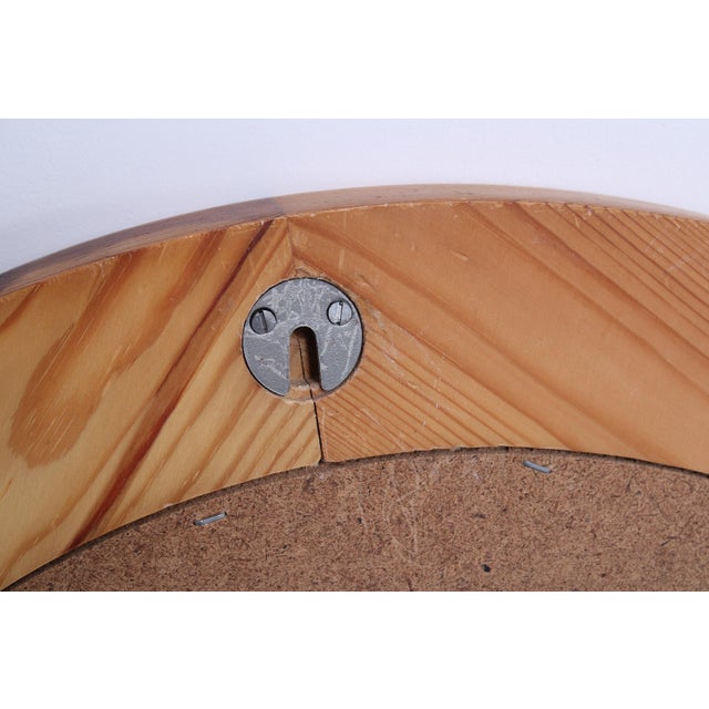 Large Pine Wall Mirror from Glasmäster Markaryd, Sweden, 1960s For Sale - Image 15 of 16