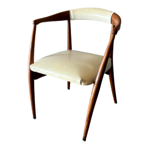 Vintage Mid-Century Modern Walnut Armchair Attributed to Laurence Peabody