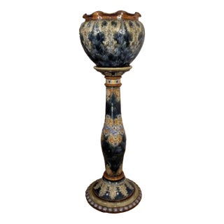 Antique Art Nouveau Jardinière from Royal Doulton, 1910, Set of 2 For Sale