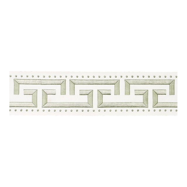 SAMPLE - Schumacher X Paloma Contreras Margo Fret Trim In Celadon For Sale