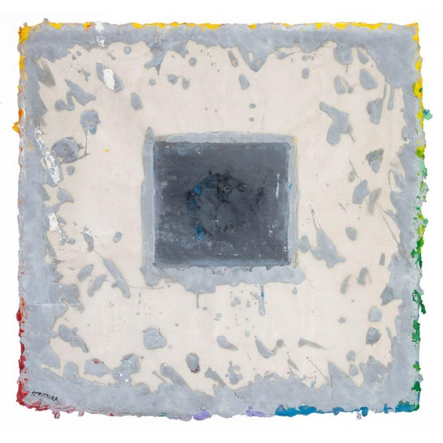 Elfi Schuselka Rainbow Grid Mixed Media Sculpture For Sale In New York - Image 6 of 6