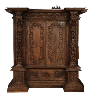 Monumental 18th Century Baroque Italian Walnut Armoire