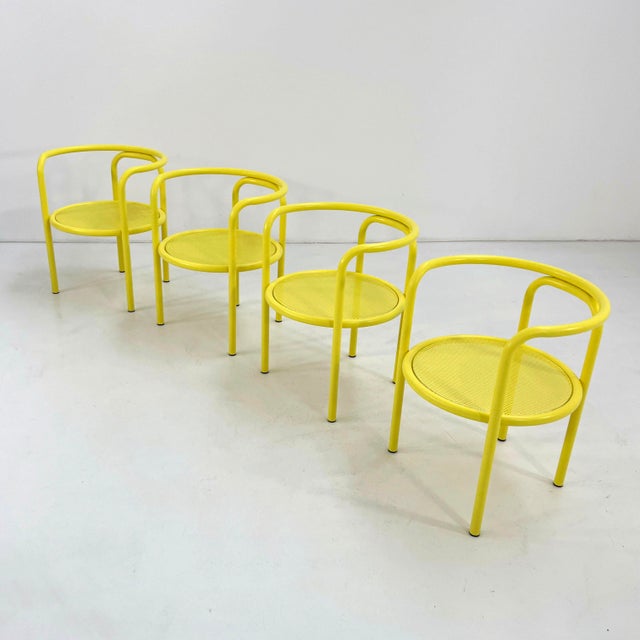 Yellow Locus Solus Chairs by Gae Aulenti for Poltronova, 1960s, Set of 4 For Sale - Image 11 of 11