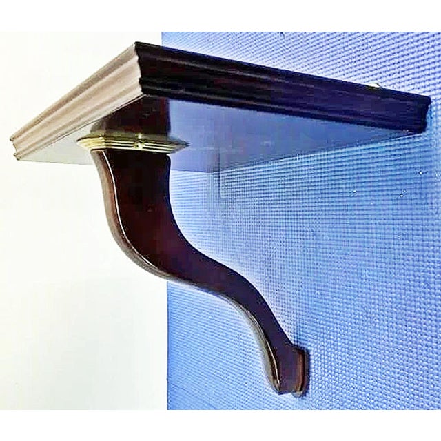 Queen Anne 1980s Bombay Mahogany Queen Anne Shelf For Sale - Image 3 of 7