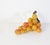 Original midcentury decorative large cluster of grapes in painted alabaster with an olive branch for stem.
