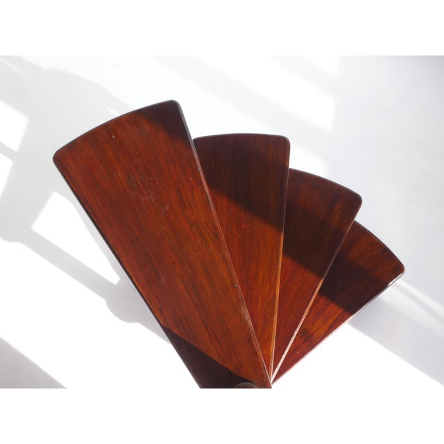 Large Vintage Spiral Bookcase Ladder in Mahogany For Sale - Image 10 of 10