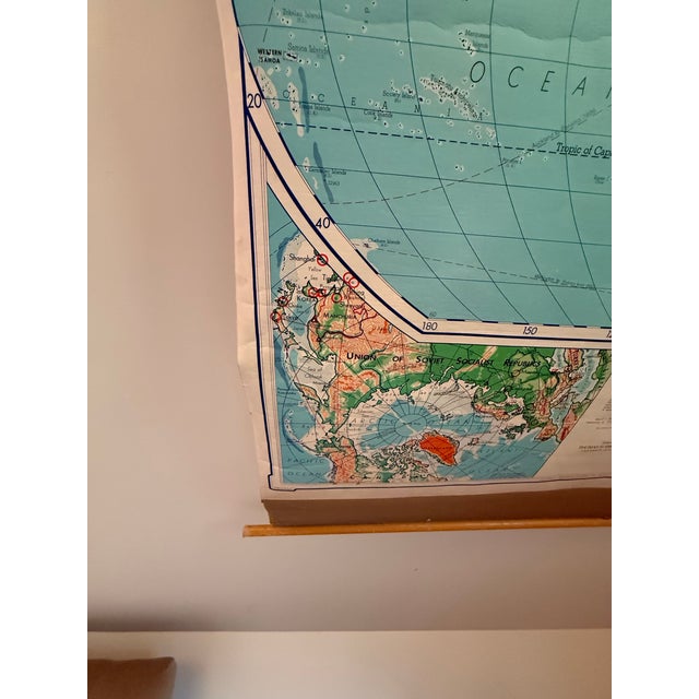 Denoyer Geppert World Map For Sale - Image 4 of 6