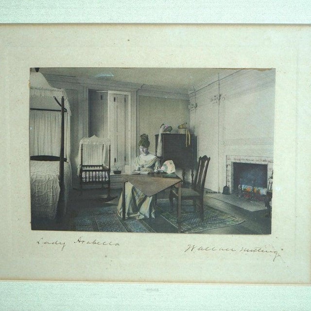 Antique Wallace Nutting Prints, ‘Lady Arabecca” & “A Fine Effect" Interior C1920 - Set of 2 For Sale - Image 6 of 18