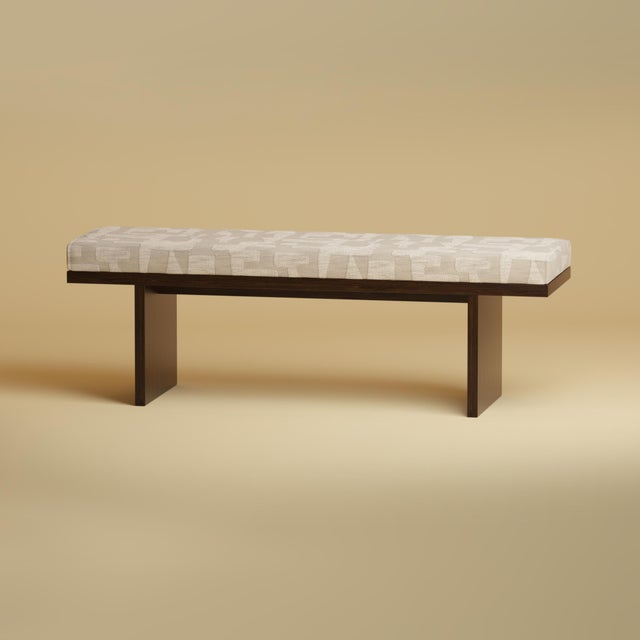 Not Yet Made - Made To Order Smoked Oak Bench by Lebanto For Sale - Image 5 of 5