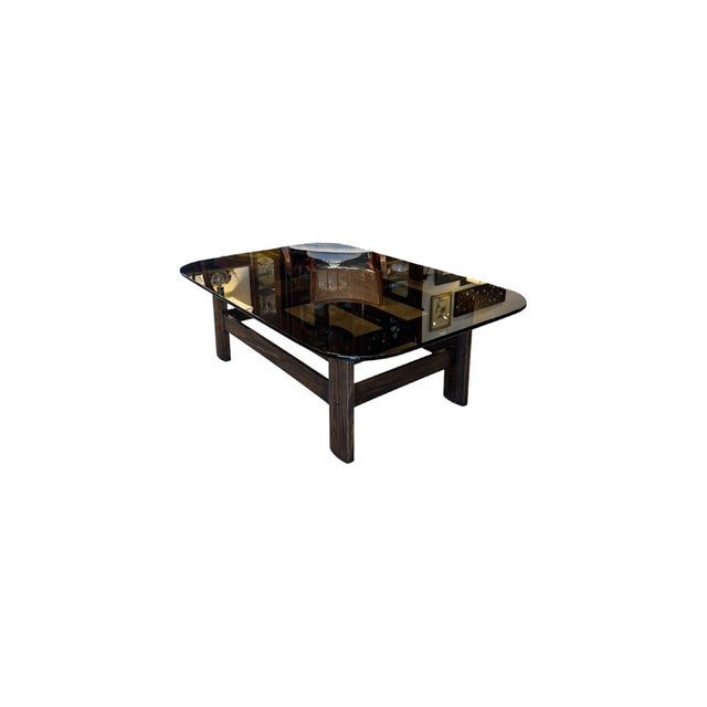 MCM Dark Wood Coffee Table For Sale - Image 4 of 7