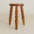 French Hand-Carved Wooden Tripod Stool, 1950s For Sale - Image 9 of 18