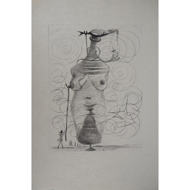 Salvador Dali, Surrealist Woman and Casanova on Crutch, Original Engraving For Sale - Image 8 of 8