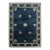 Vintage Chinese Deco Style Rug in Blue, Cream & Grey Medallion Floral Patterns For Sale