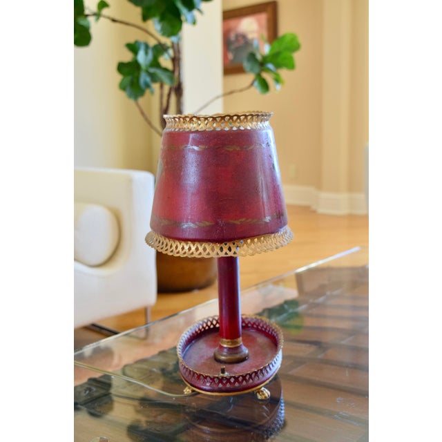 FRENCH EMPIRE BOUILLOTTE TABLE LAMP Era: 1890-1935 Style: Empire Origin: France OVERVIEW: An elegant French Bouillotte...