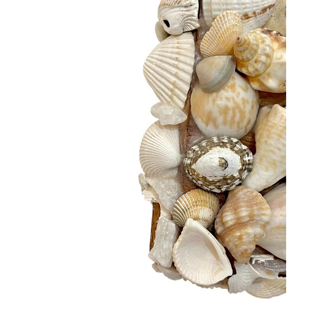 Vintage Coastal Shell Frame Mirror For Sale - Image 4 of 11