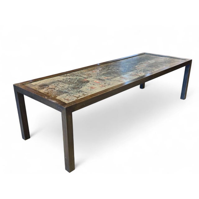 1970s 1970s LaVerne Bronze Spring Festival Cocktail Table For Sale - Image 5 of 12