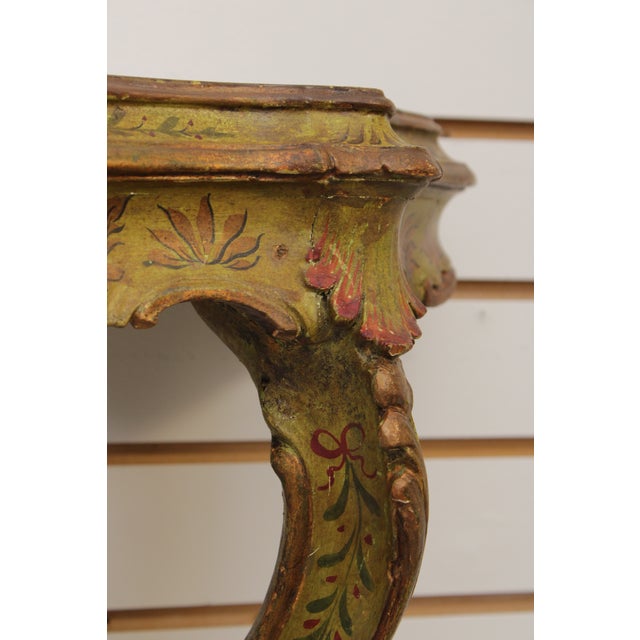 Vintage Venetian Paint Decorated Hanging Wall Shelf For Sale - Image 10 of 12