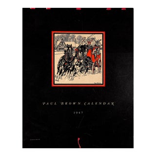 Paul Brown 1947 Calendar for Brooks Brothers For Sale