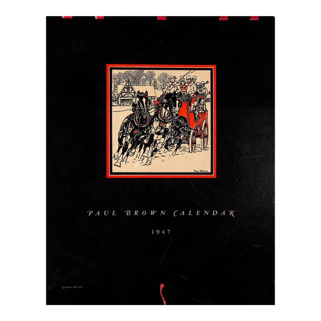 Paul Brown 1947 Calendar for Brooks Brothers For Sale