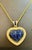 2000 - 2009 Invisible Mystery Set Sapphire and Diamond Heart Pendant 18 Karat Yellow Gold For Sale - Image 5 of 18