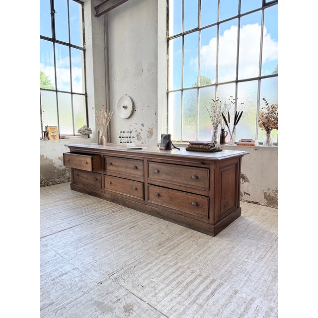 Oak Silk Counter, 1900s For Sale - Image 6 of 18