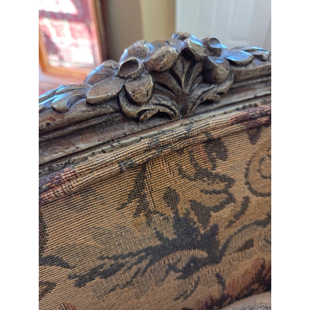 Vintage Henredon Louis XV Bergere Chair & Ottoman For Sale - Image 17 of 18