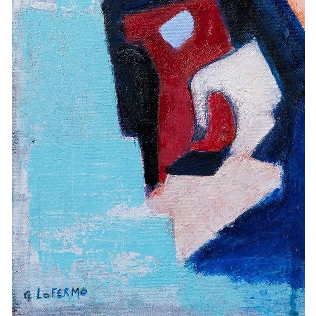 Contemporary Giorgio Lo Fermo, Geometrical Face, Original Oil on Canvas, 2018 For Sale - Image 3 of 4