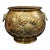 Circa 1860-80 English Circular Repousse Brass Jardiniere For Sale