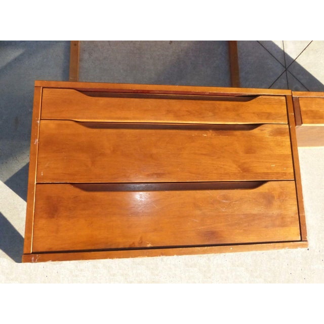 Vintage Mid Century Modern Wall Unit Bookcase Desk Chairish