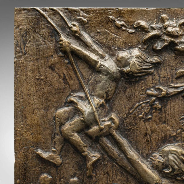 Mid 20th Century 1950's Vintage Decorative Relief Plaque For Sale - Image 5 of 8