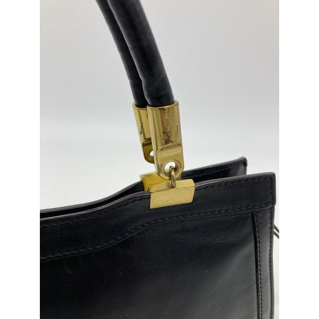 Contemporary RARE Chloe Vintage Brown Leather Amber Jeweled Top Handle Bag c2000s For Sale - Image 3 of 11