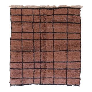 Brown Moroccan Rug - 8.4 X 7 Ft For Sale