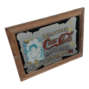 Vintage Framed Coca-Cola Advertising Mirror