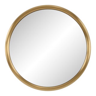 Atkinson Modern Brass Round Mirror For Sale