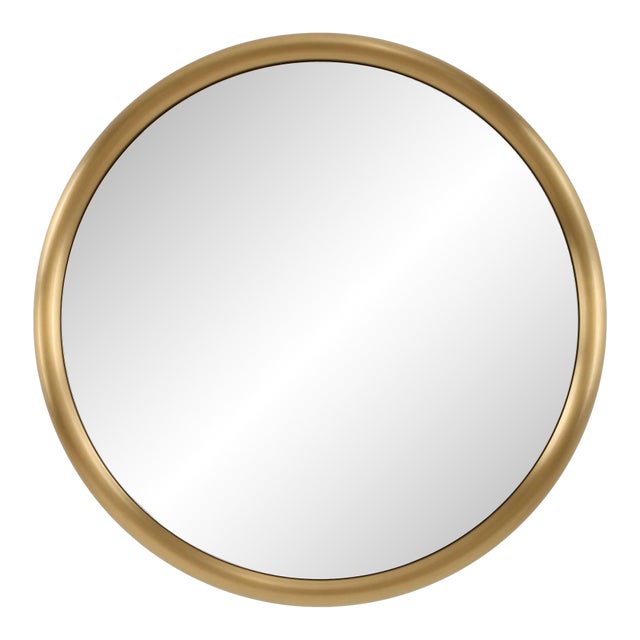Atkinson Modern Brass Round Mirror For Sale