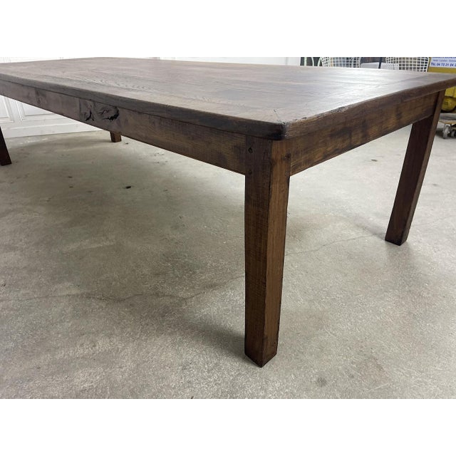 Tan Vintage Monastery-Style Table in Oak, 1930s For Sale - Image 8 of 13